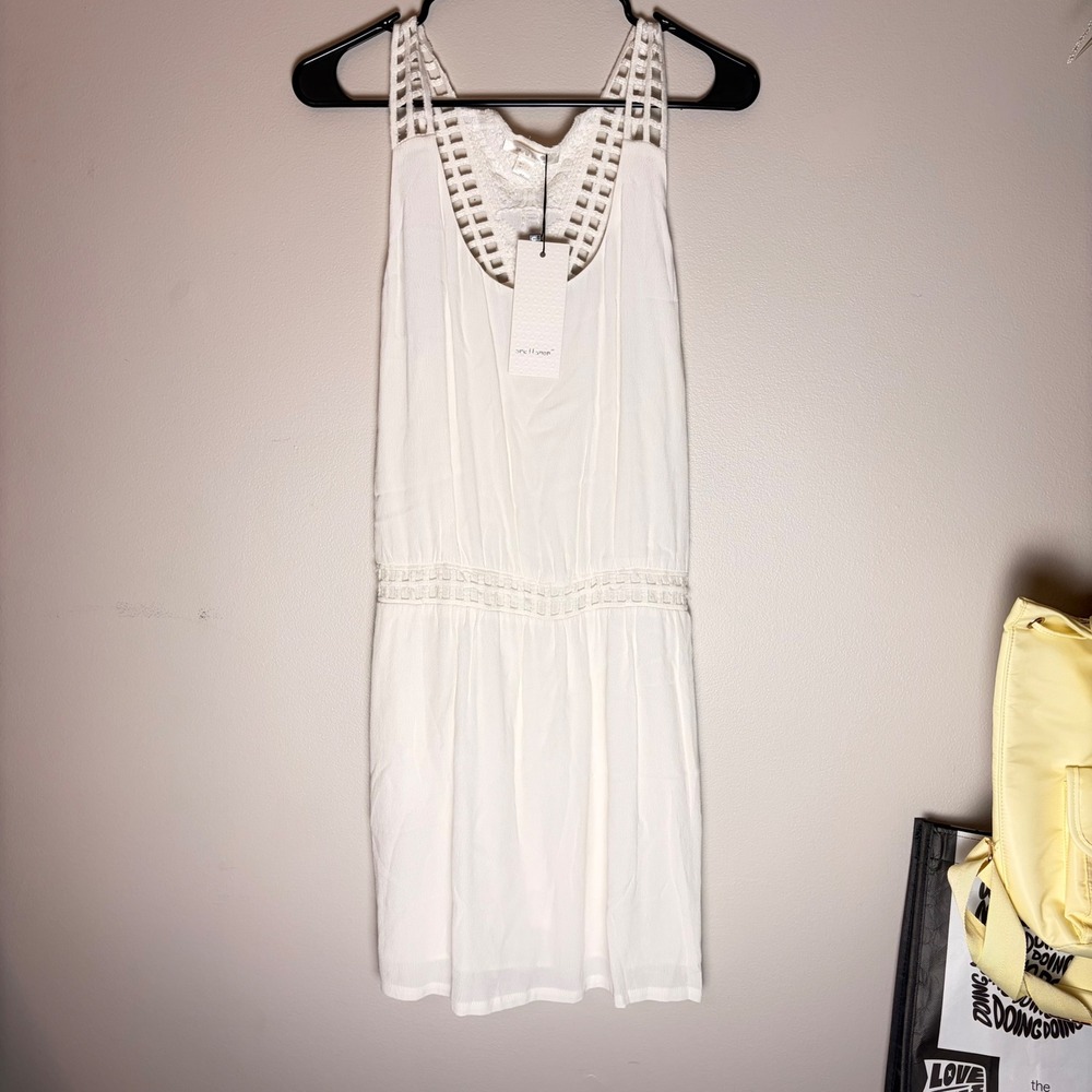 See U Soon Crochet Lace Mini Dress Womens L Ivory